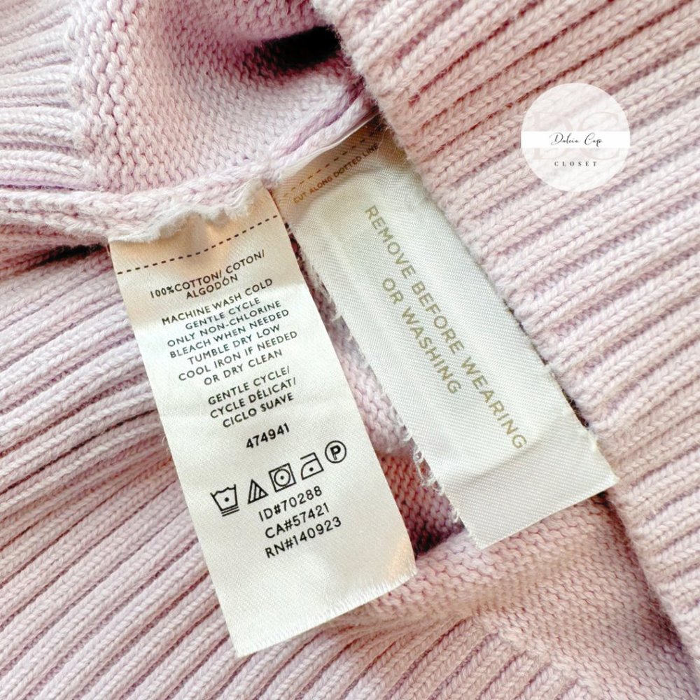 ANN TAYLOR LOFT 100% Cotton Lilac Sweater Size XS - Picture 6 of 7